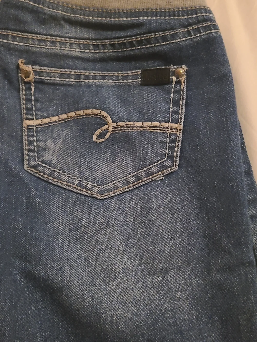Justice Light Blue Denim Shorts with Knit Waistband Size 12 1/2